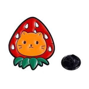Strawberry Orange Cats Enamel Pins 418-3